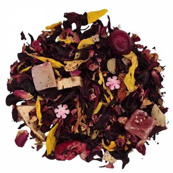 Herbata Owocowa - Hibiskus Aromatyzowana - Snow White - Herbata Liściasta 50g