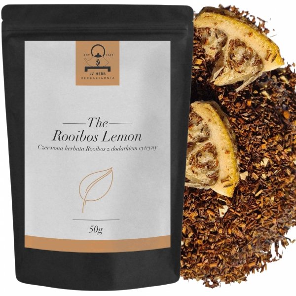Herbata Czerwona Rooibos - Aromatyzowana - Rooibos Lemon - Herbata liściasta 50g