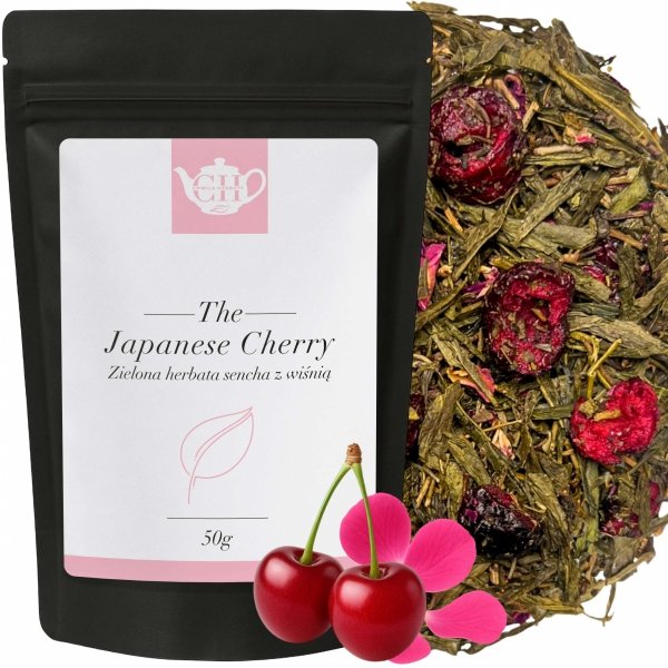 Japońska Zielona Herbata Liściasta Sencha z Wiśnią i Różą 50g – Japońska Wiśnia
