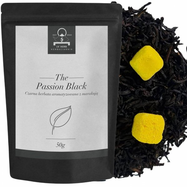 Czarna Herbata - Aromatyzowana - Passion Black - Herbata Liściasta z marakują 50g
