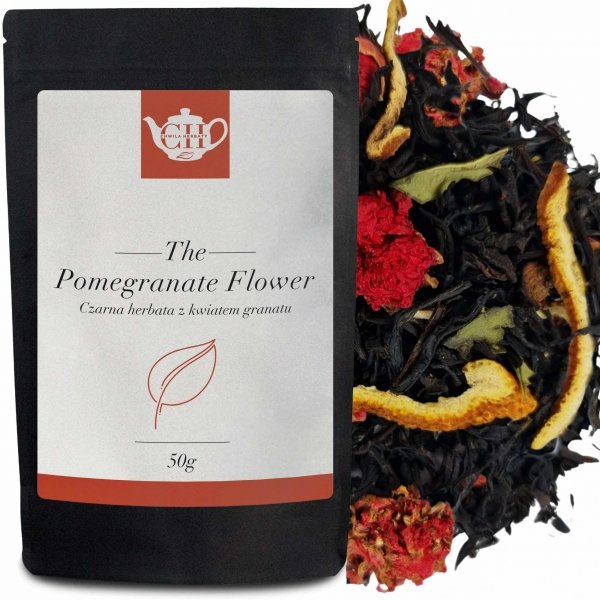 Czarna herbata z pomarańczą i kwiatem granatu 50g - Herbata Liściasta &quot;Pomegranate Flower&quot;
