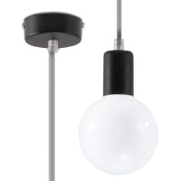 Lampa wisząca EDISON szara 