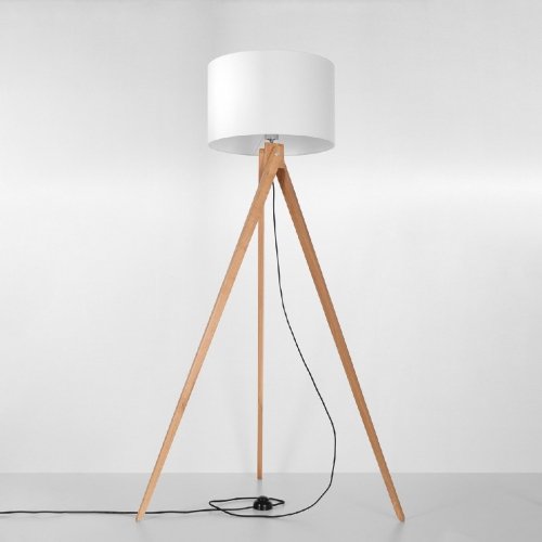 Lampa stojąca LEGNO 2 naturalne drewno 160 cm