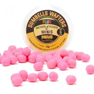 Dumbells Meus Fluo Wafters 6mm Halibut MINIS. M6DWHT