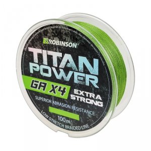 Plecionka Titan Power GA X4 0,10mm, 100m, zielona