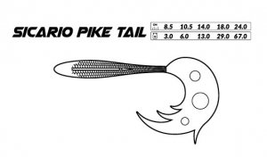 PRZYNĘTA - SICARIO PIKE TAIL 24cm/67g/FIRE TIGER- op.1szt.