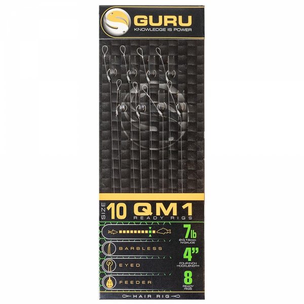 Przypony Guru QM1 Standard Hair Rigs 10cm 0.22mm – 12