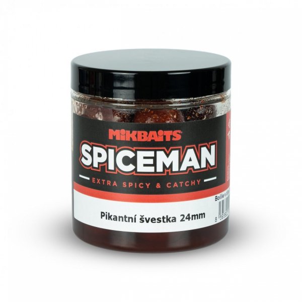 Kulki haczykowe w dipie MikBaits Spiceman boilies in dip 250ml - Pikantna Śliwka 24mm