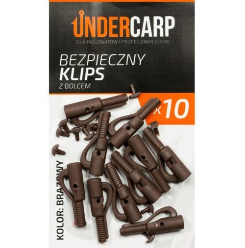 Bezpieczny klips Under Carp brązowy z bolcem
