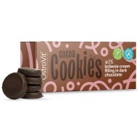 OstroVit Cookies Ciastka kakaowe z kremem brownie - 128g