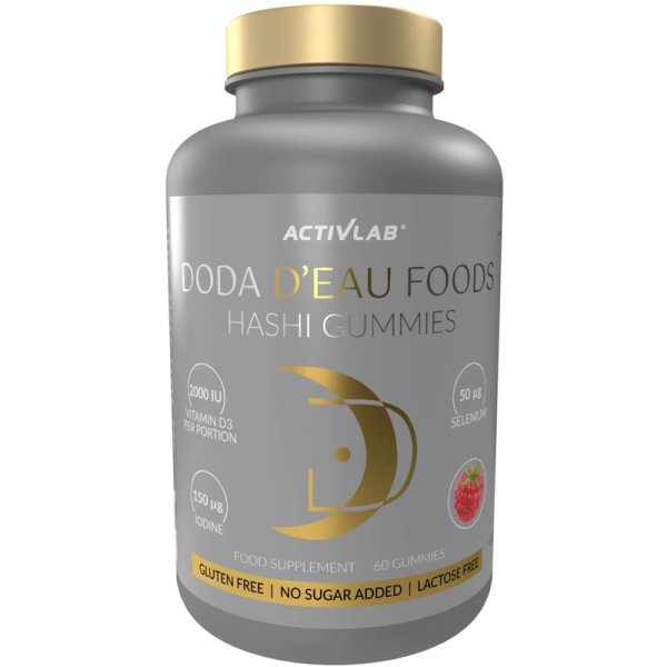 Activlab DODA Hashi Gummies Witamina D3, selen i jod (malina) - 60 żelek