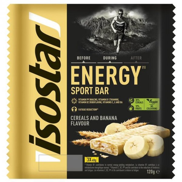 Isostar Energy Bar baton energetyczny (płatki i banan) - 3x40g