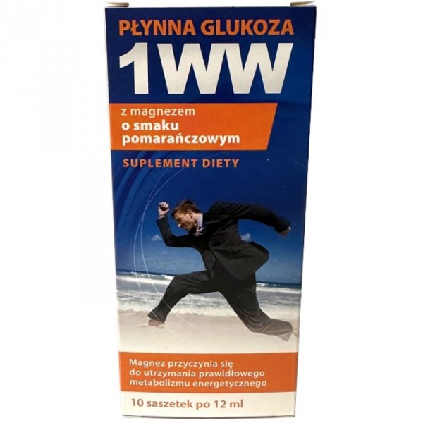 Medmess Płynna Glukoza 1WW z magnezem (pomarańcza) - 10 saszetek
