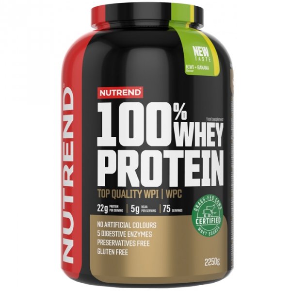 Nutrend 100% Whey Protein (kiwi + banan) - 2250g