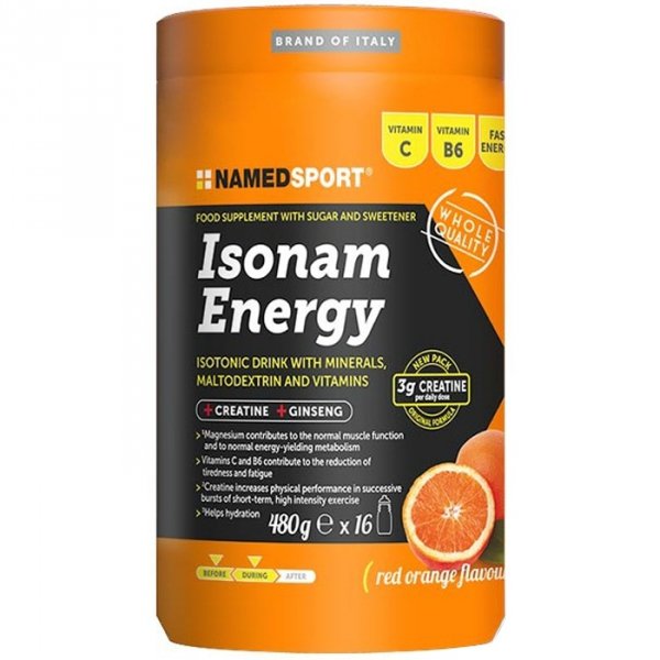 NamedSport Isonam Energy napój izotoniczny (czerwona pomarańcza) - 480g