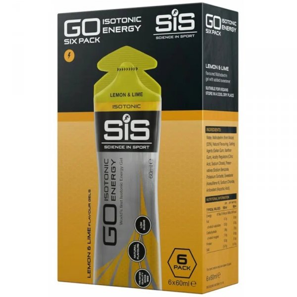 SiS GO Isotonic Gel Six Pack zestaw żeli izotonicznych (cytryna limonka) - 6x60ml