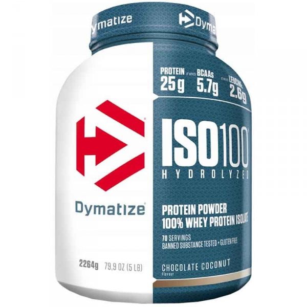 Dymatize ISO100 hydrolizat i izolat  białka serwatkowego (czekolada kokos) - 2,264kg