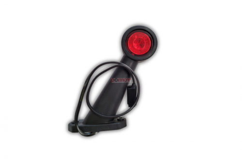 Lampa obrysowa diodowa biało-czerwona lewa, przewód 0,5m + zacisk (031-00063)