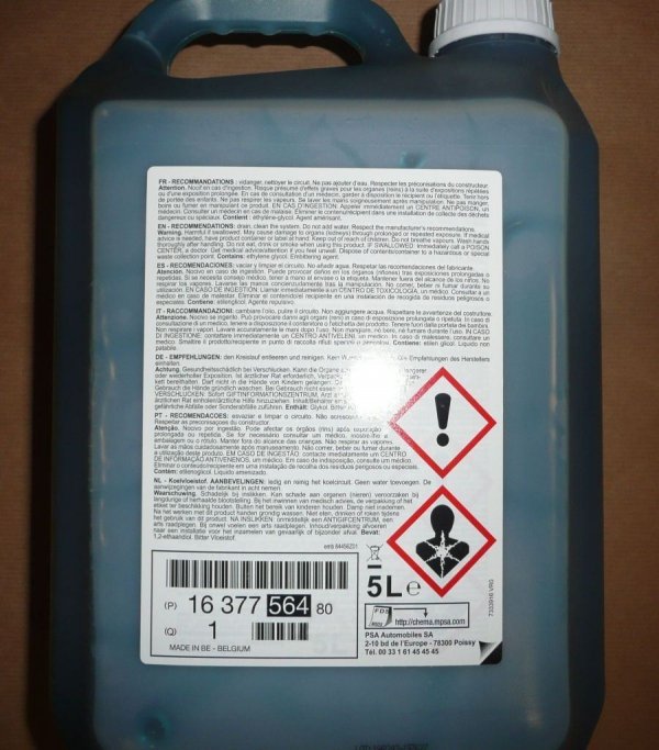 Liquide de refroidissement pour moteurs hybrides 5L  ,  1637756480