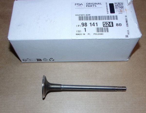 Soupape d'admission Citroën Berlingo III 1.6 HDI, 9814152480, 9814152480, 