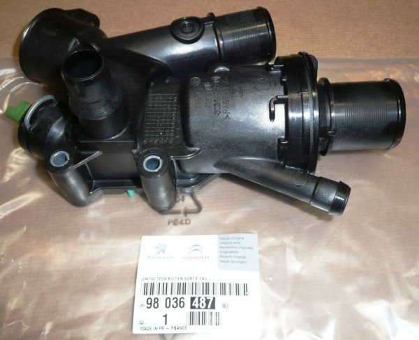 $ Boîtier de thermostat Citroën C4, Citroën C5 (X7), Peugeot 308, Peugeot 407, 9803648780, 9803648780, 