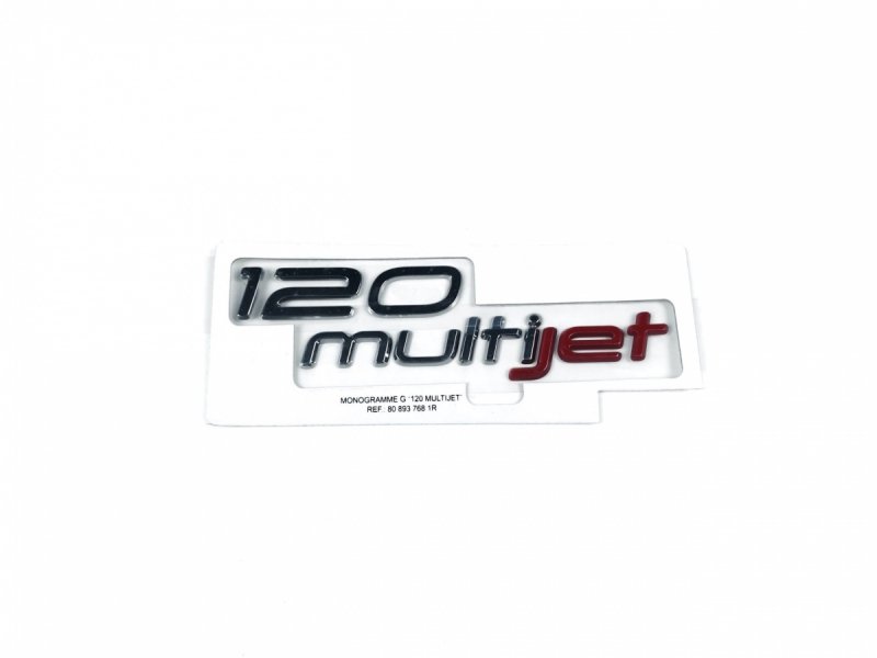 Pièce d'origine emblème logo 120 MultiJet gauche pour Fiat Talento , 808937681R