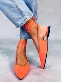 Baleriny bez pięty wiązane DENTONI ORANGE 