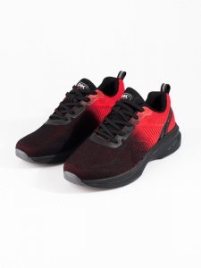 Sportowe buty męskie czarno-czerwone DK