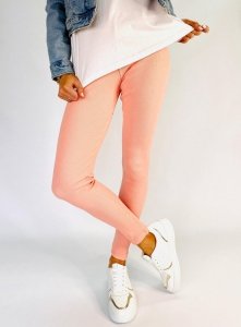 Legginsy damskie prążek FERGUS KORALOWE