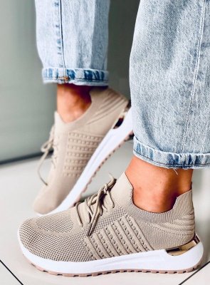 Sneakersy skarpetkowe LARS D.BEIGE