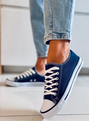 Trampki damskie klasyczne BASIC D.BLUE