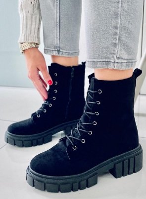 Botki sznurowane KELIS BLACK
