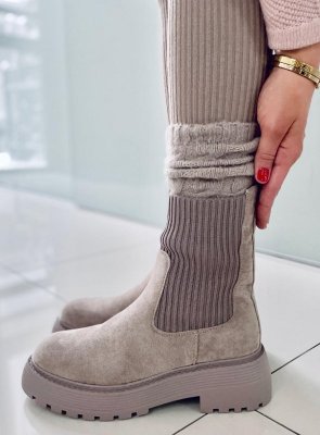 Botki z elastycznym ściągaczem WINTERS KHAKI