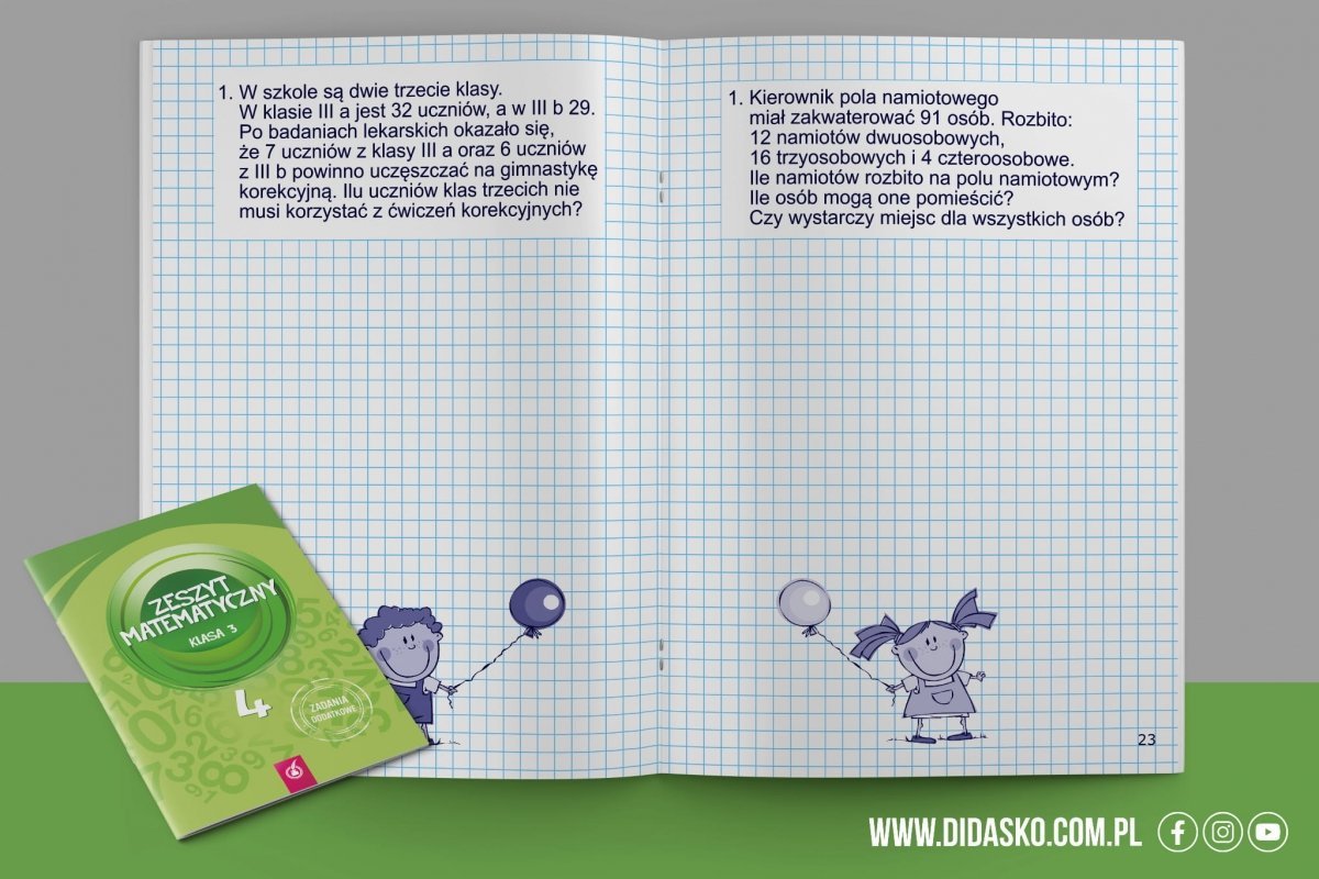Zeszyt matematyczny kl.3 cz.4 - Liczenie - Materiały dodatkowe