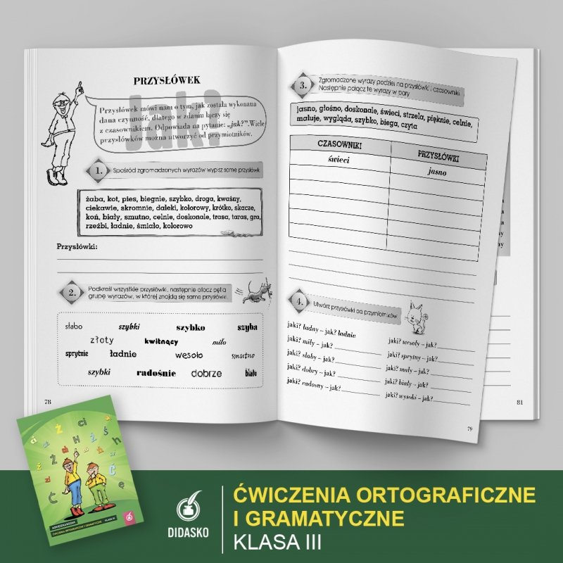 Ćwiczenia ortograficzne i gramatyczne klasa 3