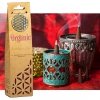 Naturalne kadzidełka z podstawką ceramiczną