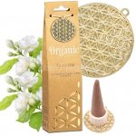 Organiczne Kadzidełka Stożkowe Jaśmin + Podstawa Ceramiczna