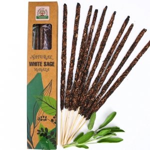 Naturalne Botaniczne Kadzidełka Masala Biała Szałwia