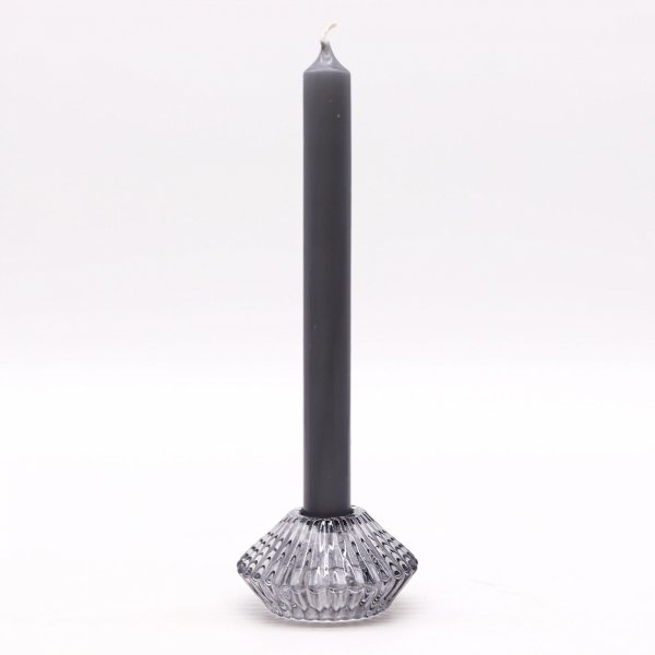 Dwustronny Świecznik Szklany Kwiat - Tealight i Świece Stołowe
