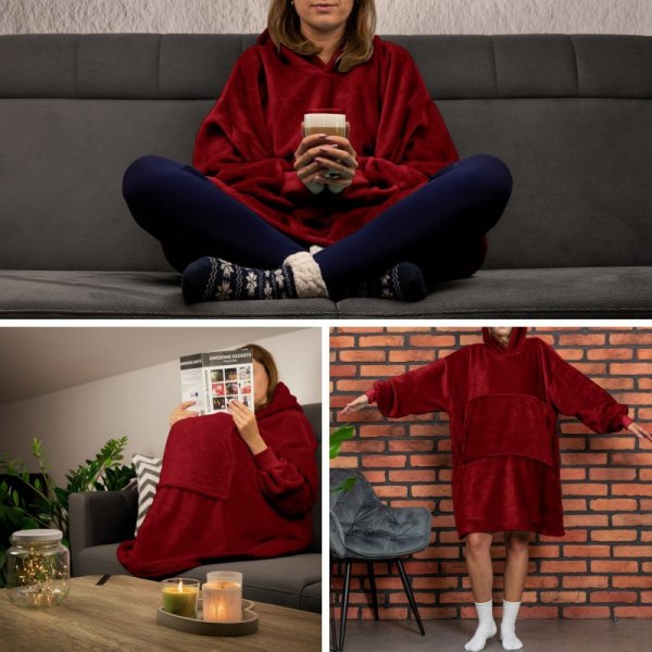 Bluzair - Bluza koc - Bordowy