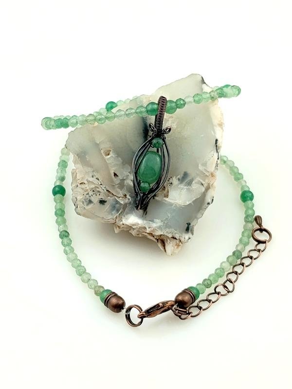 Naszyjnik z awenturynem dla numerologicznej 2, 3, 5, 6 i 22