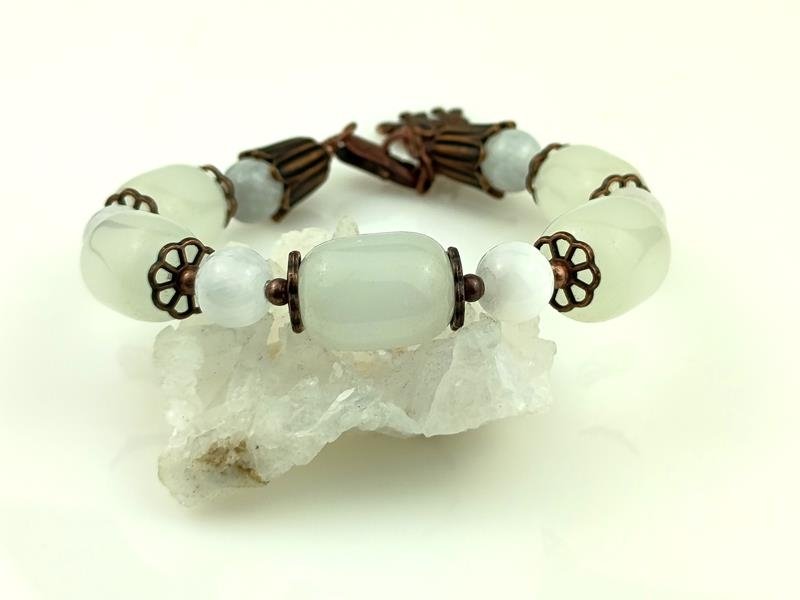 Agat i selenit - bransoletka dla sportsmenki