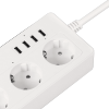 Listwa sieciowa Kruger&Matz 4 gniazda typu niemieckiego i 4xUSB 2100 mA Connect P6  Tuya