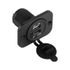 Ładowarka samochodowa 2xUSB do montażu 3100 mA Homologacja E24