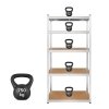 Regał metalowy magazynowy 180x90x40 srebrny Rebel RB-1251