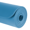 Mata gimnastyczna do ćwiczeń joga, pilates, fitness, 183x61cm, grubość 1cm, materiał NBR, niebieska, REBEL ACTIVE