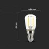 Żarówka LED V-TAC 2W Filament E14 ST26 VT-1952 3000K 200lm