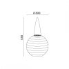 Lampa ogrodowa wisząca Solar LED ORIGAMI 30cm 3000K IP44 Kobi