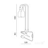 Lampka biurkowa PLANTY CLIP W DUO 2xE27 biała Kobi Design