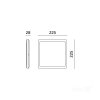 Plafon LED NIVERA SQUARE 12W 3CCT IP54 czarny Kobi Premium